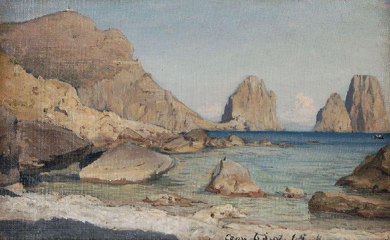 Albert Hertel Capri Norge oil painting art